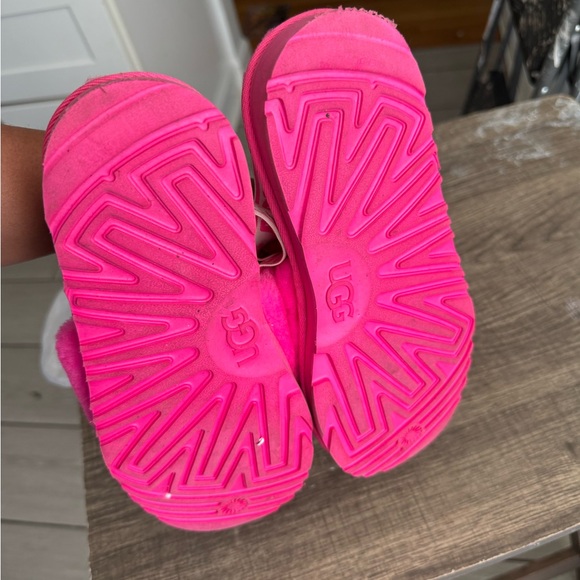UGG Fluffy Pink Slingback Sandals size 38 - Picture 10 of 11
